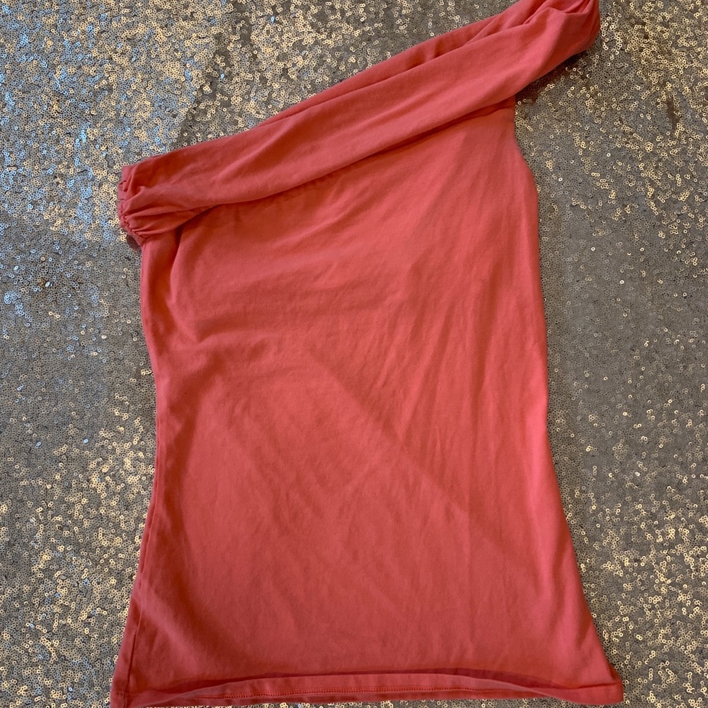 VS Asymmetrical Off-Shoulder Bra Top - Coral XS